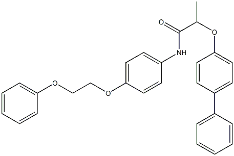 2-([1,1'-biphenyl]-4-yloxy)-N-[4-(2-phenoxyethoxy)phenyl]propanamide Struktur