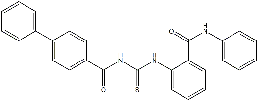 2-({[([1,1'-biphenyl]-4-ylcarbonyl)amino]carbothioyl}amino)-N-phenylbenzamide Struktur