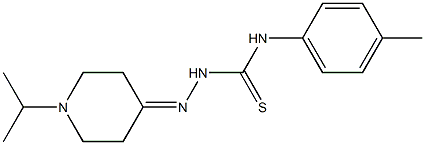 2-(1-isopropyl-4-piperidinylidene)-N-(4-methylphenyl)-1-hydrazinecarbothioamide Struktur