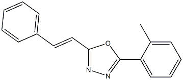 2-(2-methylphenyl)-5-[(E)-2-phenylethenyl]-1,3,4-oxadiazole Struktur