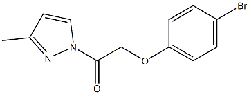 2-(4-bromophenoxy)-1-(3-methyl-1H-pyrazol-1-yl)-1-ethanone Struktur