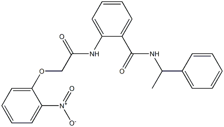 2-{[2-(2-nitrophenoxy)acetyl]amino}-N-(1-phenylethyl)benzamide Struktur