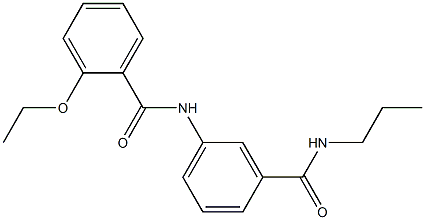 2-ethoxy-N-{3-[(propylamino)carbonyl]phenyl}benzamide Struktur