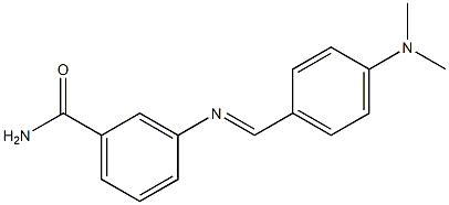 3-({(E)-[4-(dimethylamino)phenyl]methylidene}amino)benzamide Struktur