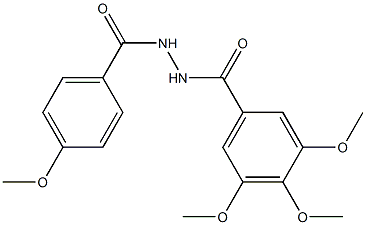 3,4,5-trimethoxy-N'-(4-methoxybenzoyl)benzohydrazide Struktur