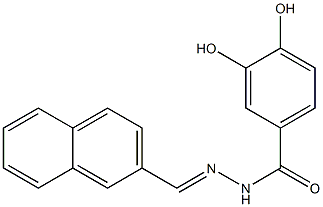 3,4-dihydroxy-N'-[(E)-2-naphthylmethylidene]benzohydrazide Struktur