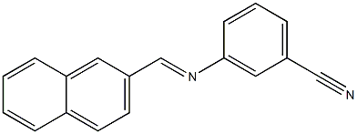 3-{[(E)-2-naphthylmethylidene]amino}benzonitrile Struktur