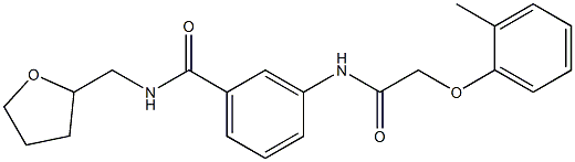 3-{[2-(2-methylphenoxy)acetyl]amino}-N-(tetrahydro-2-furanylmethyl)benzamide Struktur