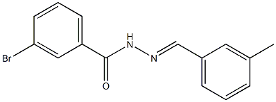 3-bromo-N'-[(E)-(3-methylphenyl)methylidene]benzohydrazide Struktur