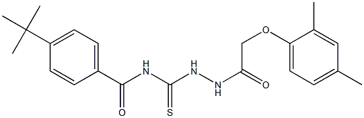 4-(tert-butyl)-N-({2-[2-(2,4-dimethylphenoxy)acetyl]hydrazino}carbothioyl)benzamide Struktur