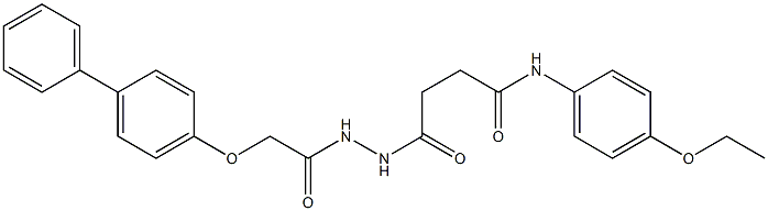 4-{2-[2-([1,1'-biphenyl]-4-yloxy)acetyl]hydrazino}-N-(4-ethoxyphenyl)-4-oxobutanamide Struktur