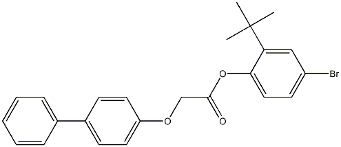 4-bromo-2-(tert-butyl)phenyl 2-([1,1'-biphenyl]-4-yloxy)acetate Struktur