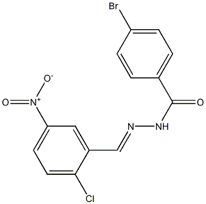 4-bromo-N'-[(E)-(2-chloro-5-nitrophenyl)methylidene]benzohydrazide Struktur