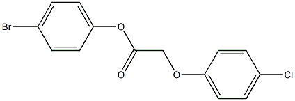 4-bromophenyl 2-(4-chlorophenoxy)acetate Struktur