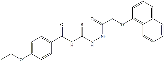 4-ethoxy-N-({2-[2-(1-naphthyloxy)acetyl]hydrazino}carbothioyl)benzamide Struktur