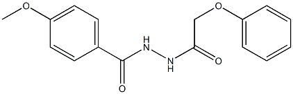 4-methoxy-N'-(2-phenoxyacetyl)benzohydrazide Struktur