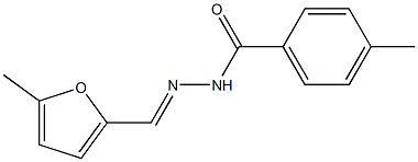 4-methyl-N'-[(E)-(5-methyl-2-furyl)methylidene]benzohydrazide Struktur