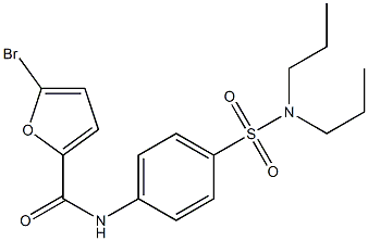 5-bromo-N-{4-[(dipropylamino)sulfonyl]phenyl}-2-furamide Struktur