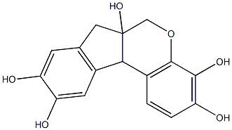 7,11b-dihydroindeno[2,1-c]chromene-3,4,6a,9,10(6H)-pentol Struktur