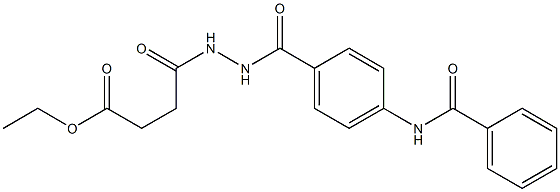 ethyl 4-{2-[4-(benzoylamino)benzoyl]hydrazino}-4-oxobutanoate Struktur