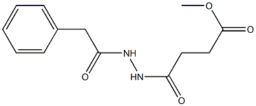 methyl 4-oxo-4-[2-(2-phenylacetyl)hydrazino]butanoate Struktur