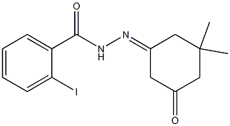 N'-(3,3-dimethyl-5-oxocyclohexylidene)-2-iodobenzohydrazide Struktur