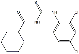 N-(cyclohexylcarbonyl)-N'-(2,4-dichlorophenyl)thiourea Struktur