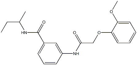 N-(sec-butyl)-3-{[2-(2-methoxyphenoxy)acetyl]amino}benzamide Struktur