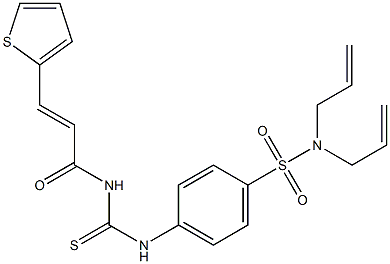 N,N-diallyl-4-[({[(E)-3-(2-thienyl)-2-propenoyl]amino}carbothioyl)amino]benzenesulfonamide Struktur