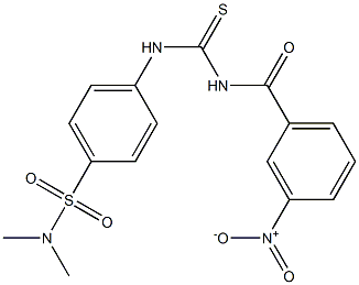 N,N-dimethyl-4-({[(3-nitrobenzoyl)amino]carbothioyl}amino)benzenesulfonamide Struktur