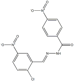 N'-[(E)-(2-chloro-5-nitrophenyl)methylidene]-4-nitrobenzohydrazide Struktur