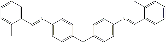 N-[(E)-(2-methylphenyl)methylidene]-N-[4-(4-{[(E)-(2-methylphenyl)methylidene]amino}benzyl)phenyl]amine Struktur