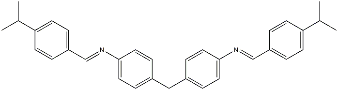 N-[(E)-(4-isopropylphenyl)methylidene]-N-[4-(4-{[(E)-(4-isopropylphenyl)methylidene]amino}benzyl)phenyl]amine Struktur