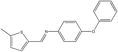 N-[(E)-(5-methyl-2-thienyl)methylidene]-N-(4-phenoxyphenyl)amine Struktur