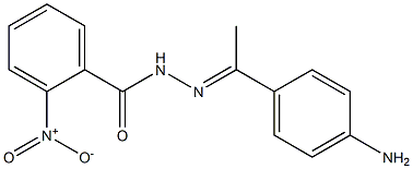 N'-[(E)-1-(4-aminophenyl)ethylidene]-2-nitrobenzohydrazide Struktur