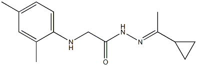 N'-[(E)-1-cyclopropylethylidene]-2-(2,4-dimethylanilino)acetohydrazide Struktur