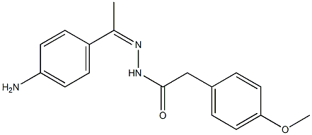 N'-[(Z)-1-(4-aminophenyl)ethylidene]-2-(4-methoxyphenyl)acetohydrazide Struktur