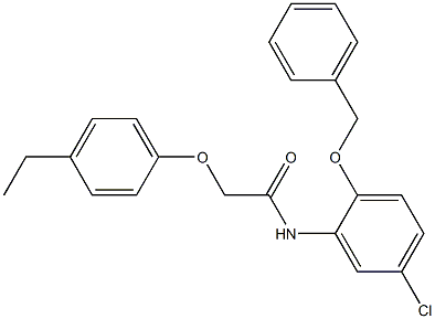 N-[2-(benzyloxy)-5-chlorophenyl]-2-(4-ethylphenoxy)acetamide Struktur