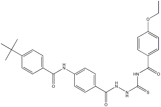 N-{[2-(4-{[4-(tert-butyl)benzoyl]amino}benzoyl)hydrazino]carbothioyl}-4-ethoxybenzamide Struktur