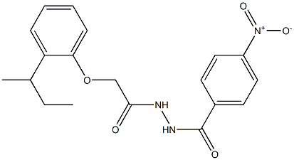 N'-{2-[2-(sec-butyl)phenoxy]acetyl}-4-nitrobenzohydrazide Struktur