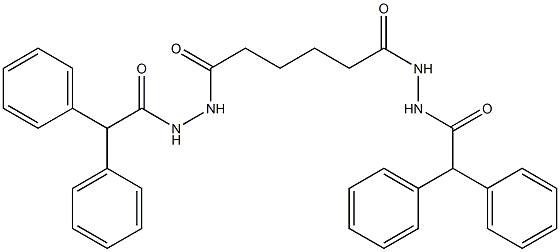 N'-{6-[2-(2,2-diphenylacetyl)hydrazino]-6-oxohexanoyl}-2,2-diphenylacetohydrazide Struktur