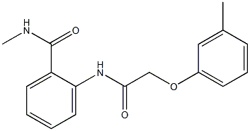 N-methyl-2-{[2-(3-methylphenoxy)acetyl]amino}benzamide Struktur