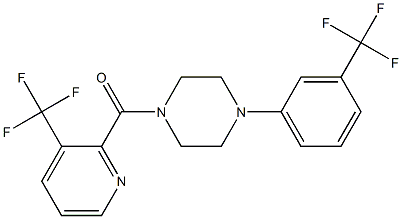 {4-[3-(trifluoromethyl)phenyl]piperazino}[3-(trifluoromethyl)-2-pyridinyl]methanone Struktur