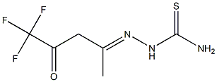 2-[(E)-4,4,4-trifluoro-1-methyl-3-oxobutylidene]-1-hydrazinecarbothioamide Struktur