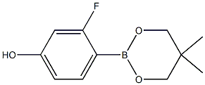 4-(5,5-Dimethyl-1,3,2-dioxaborinan-2-yl)-3-fluorophenol Struktur