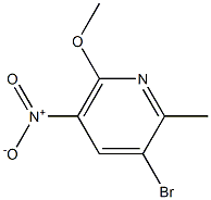 3-Bromo-6-methoxy-2-methyl-5-nitropyridine ,99% Struktur