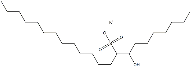 8-Hydroxydocosane-9-sulfonic acid potassium salt Struktur