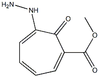 6-Hydrazino-7-oxo-1,3,5-cycloheptatriene-1-carboxylic acid methyl ester Struktur