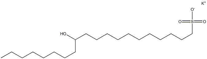 12-Hydroxyicosane-1-sulfonic acid potassium salt Struktur