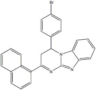 3,4-Dihydro-2-(1-naphtyl)-4-(4-bromophenyl)pyrimido[1,2-a]benzimidazole Struktur